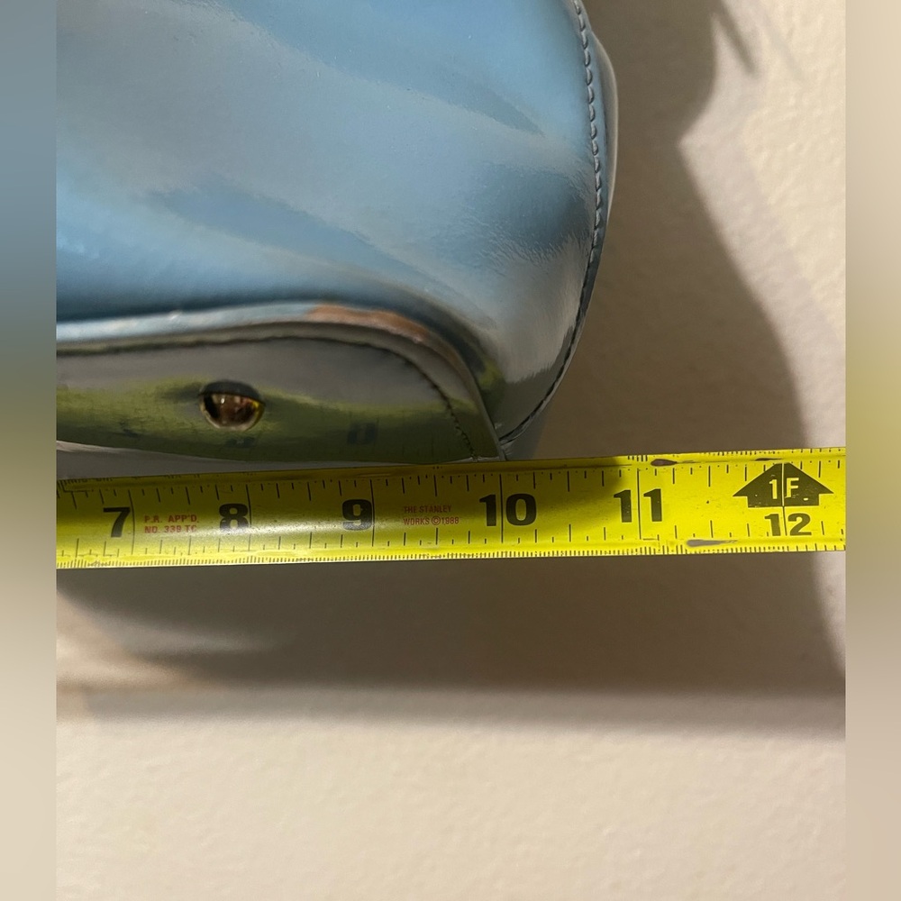 Dooney and Bourke Sky Blue Patent Leather Bucket bag - Picture 12 of 12